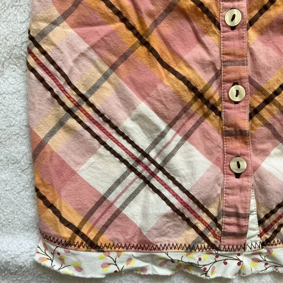 Old Navy 3T Toddler Button-Up Shirt | Pink & Orange Plaid Floral | GUC - Picture 11 of 16
